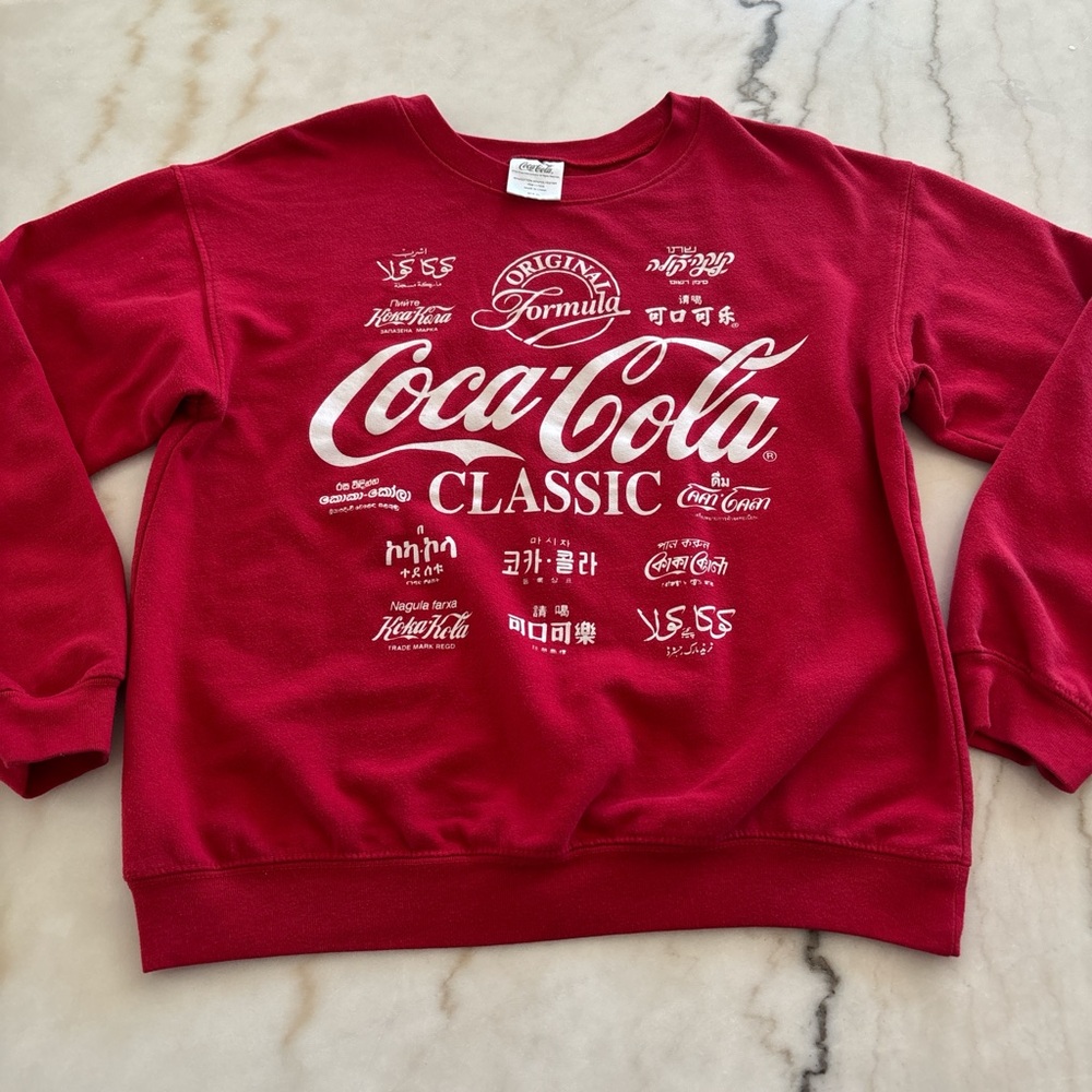 Coca Cola Red Graphic Women's Sweater